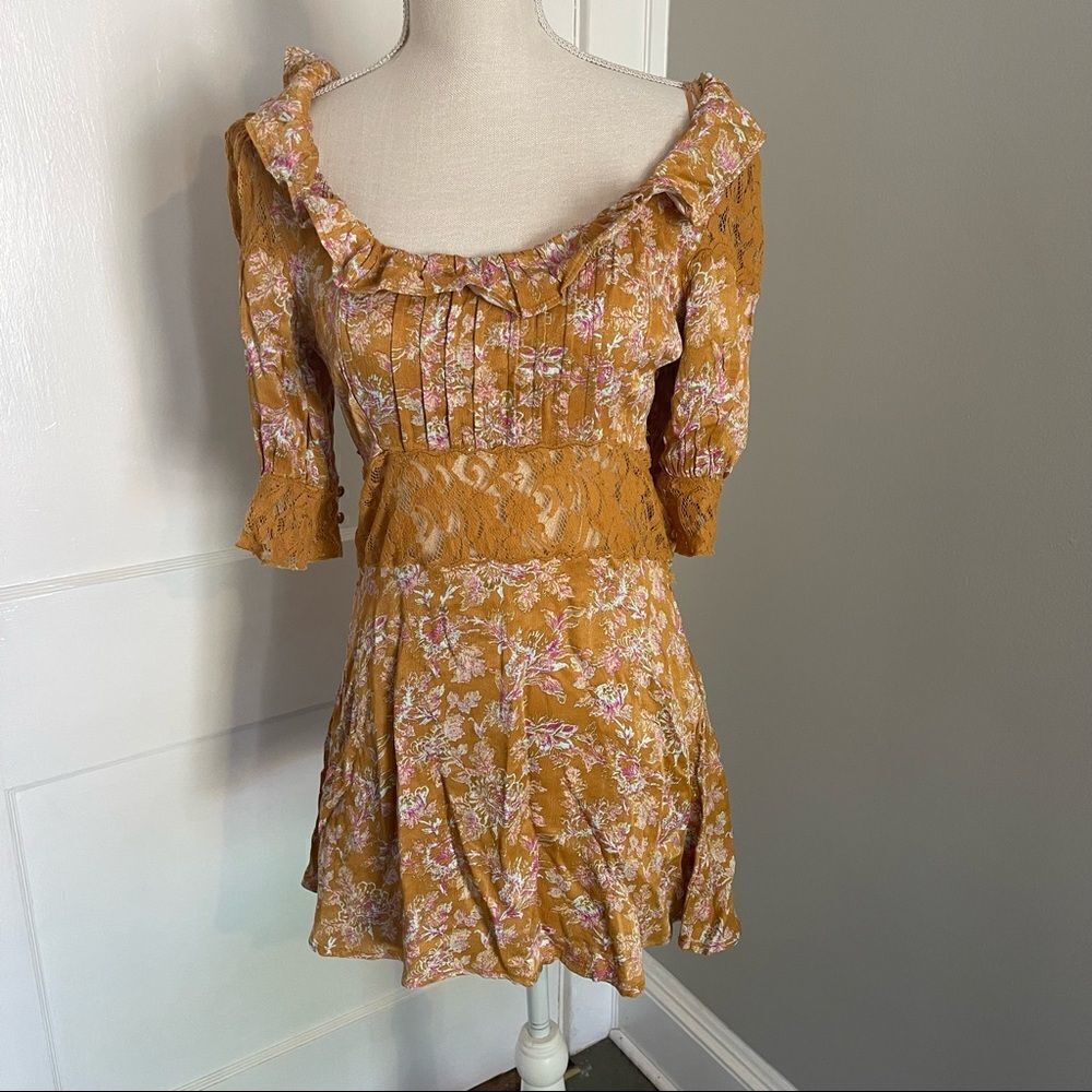 Free People - Lucie Mini Dress In Antique Coin Combo - Picture 3 of 7